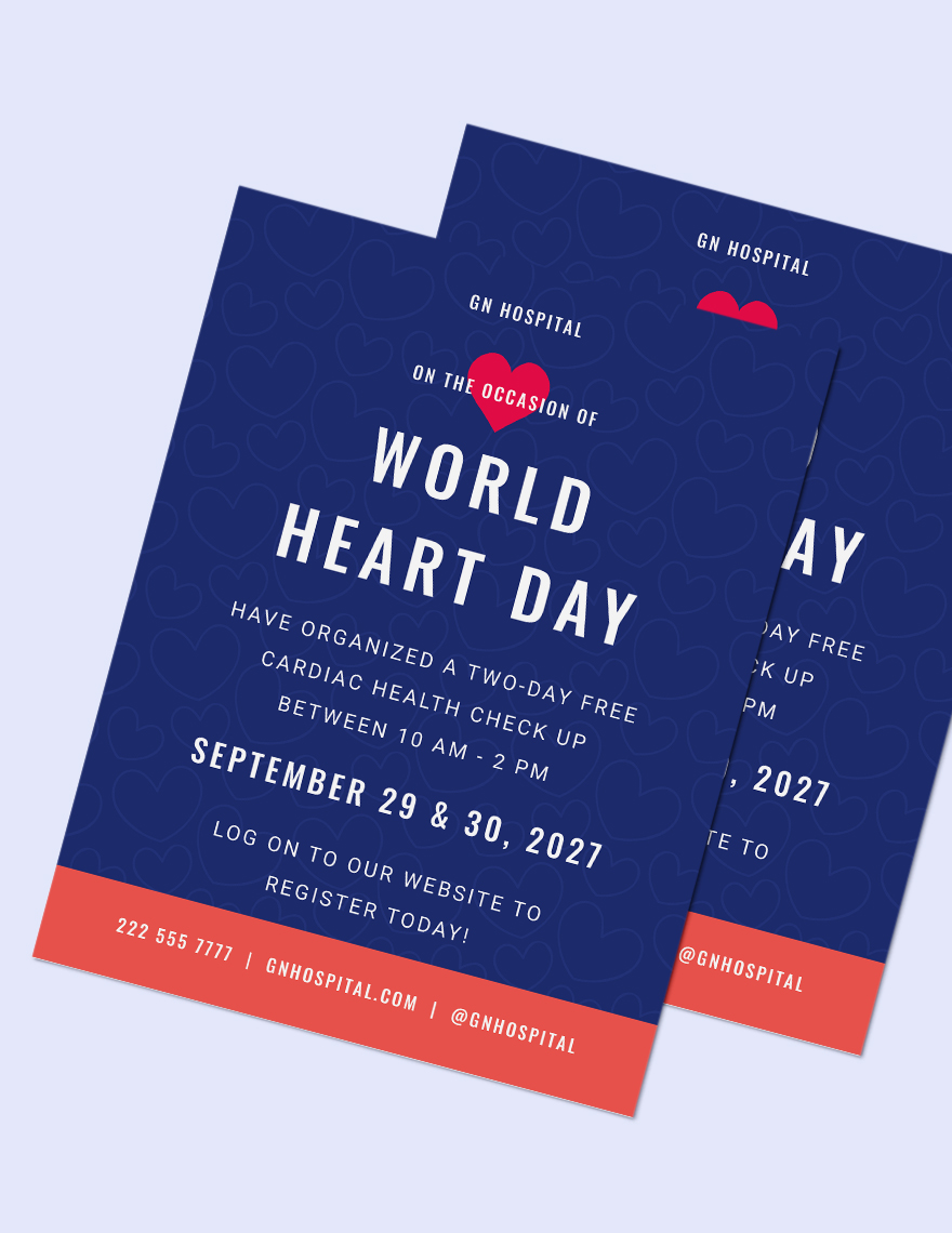 World Heart Day Flyer Template