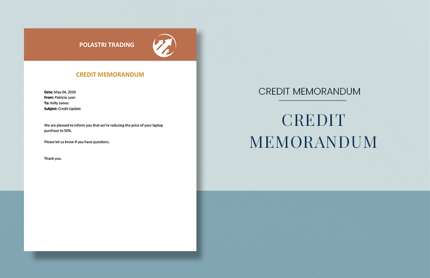 Sample Credit Memo Template