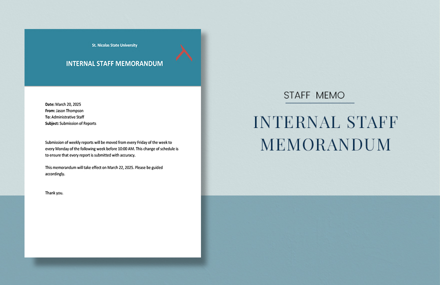 Internal Staff Memo Template