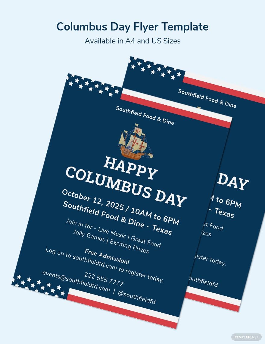 Columbus Day Flyer Template