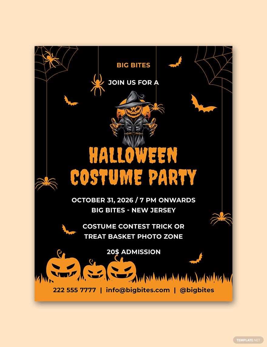 Halloween Costume Party Flyer Template