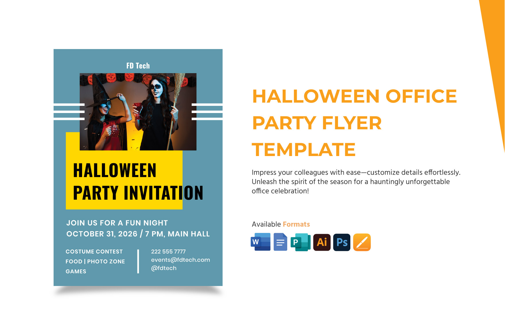 Halloween Office Party Flyer Template