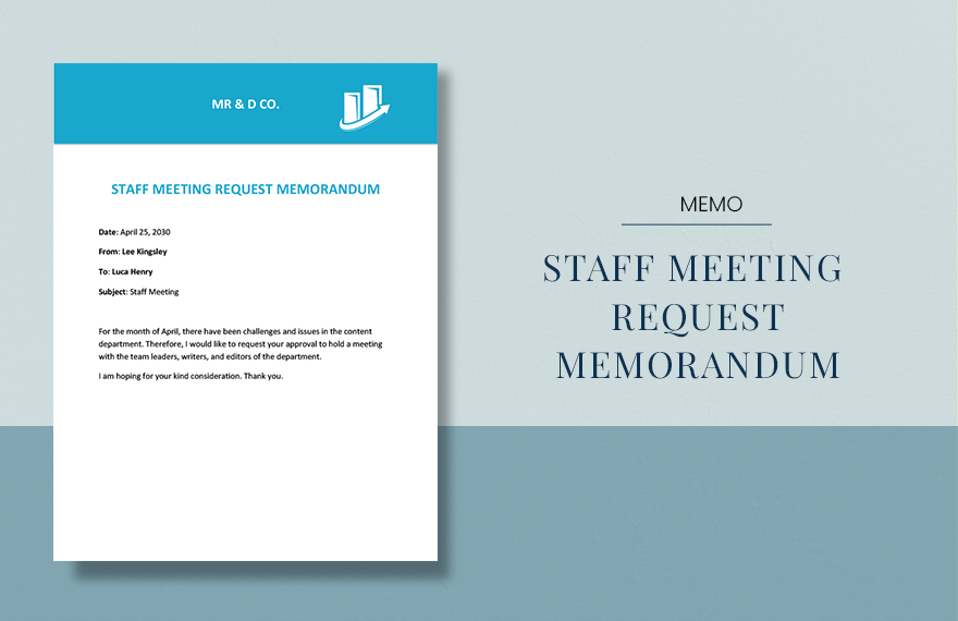 Meeting Request Memo Template