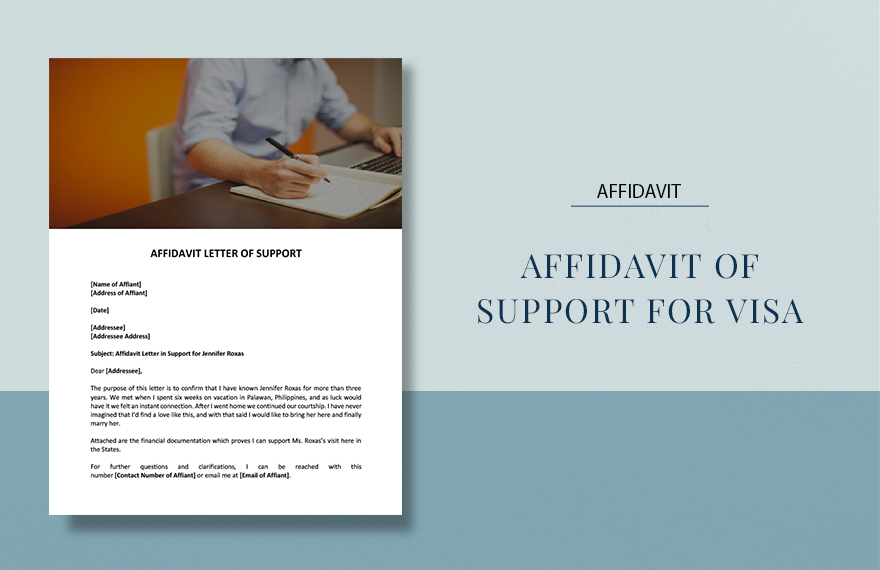 Free Affidavit of Support for Visa Template in Word, Google Docs