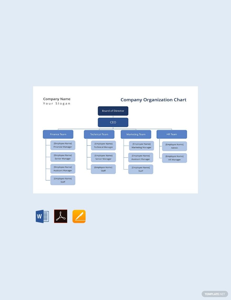 Company Organization Chart Template