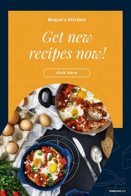 New Recipe Pinterest Pin Template - Edit Online & Download