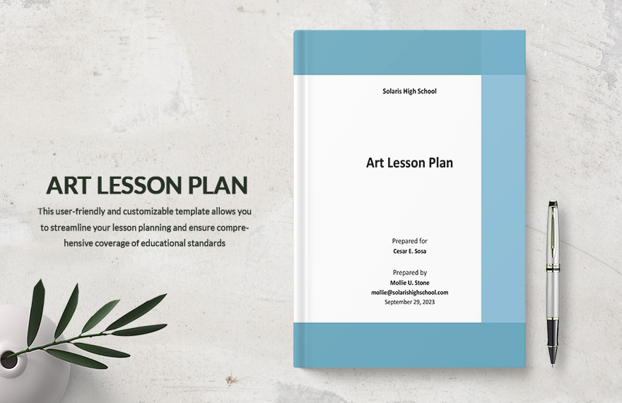 High School Art Lesson Plan Template