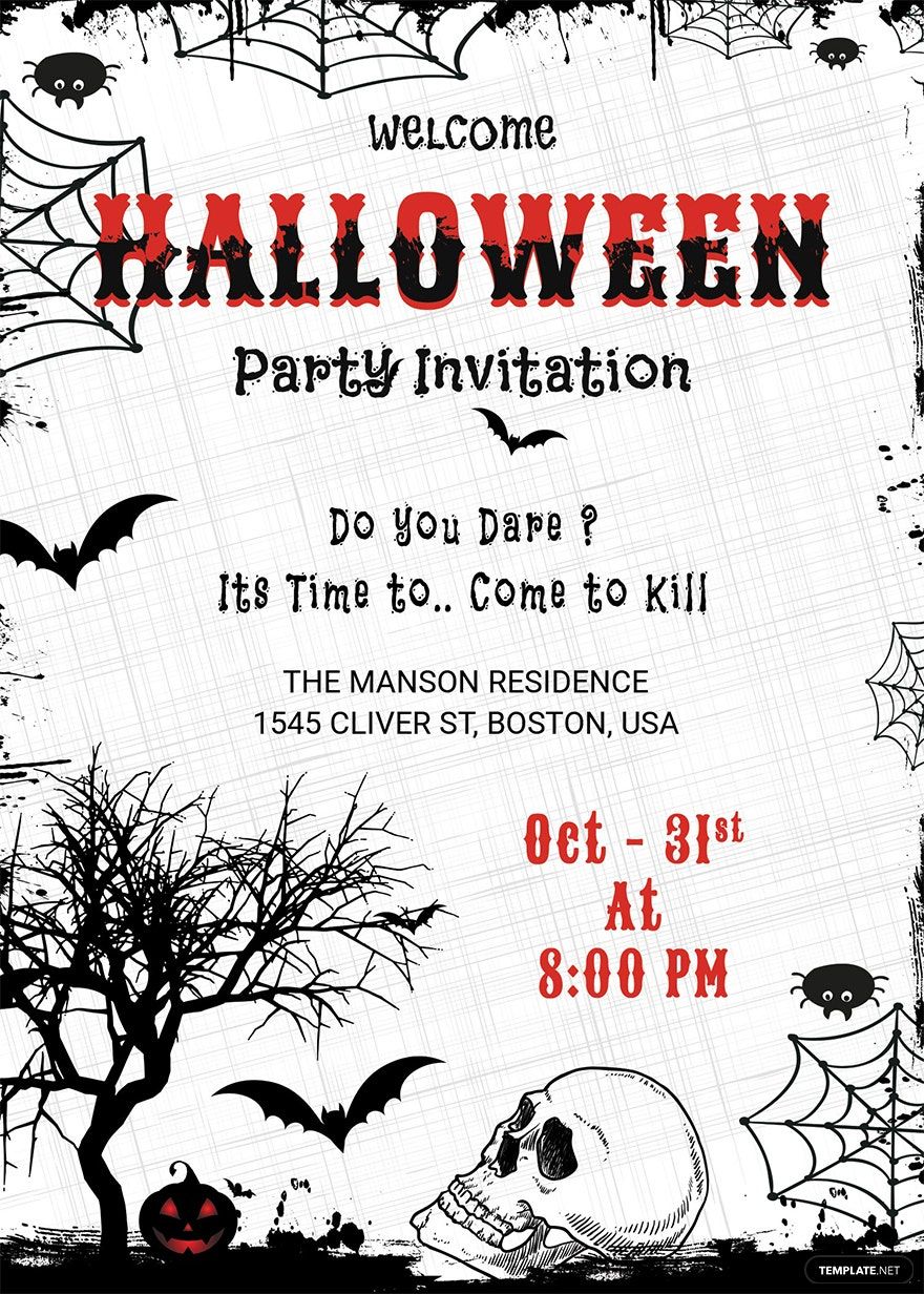 Premium Halloween Party Invitation Flyer Template