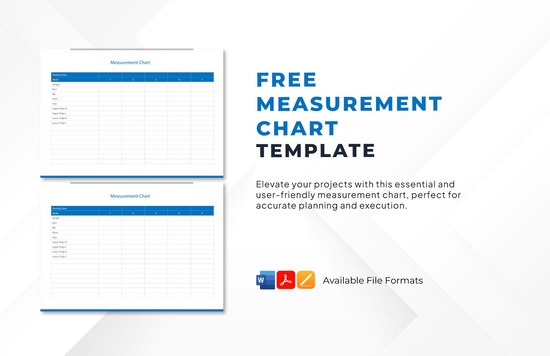 Measurement Chart Template