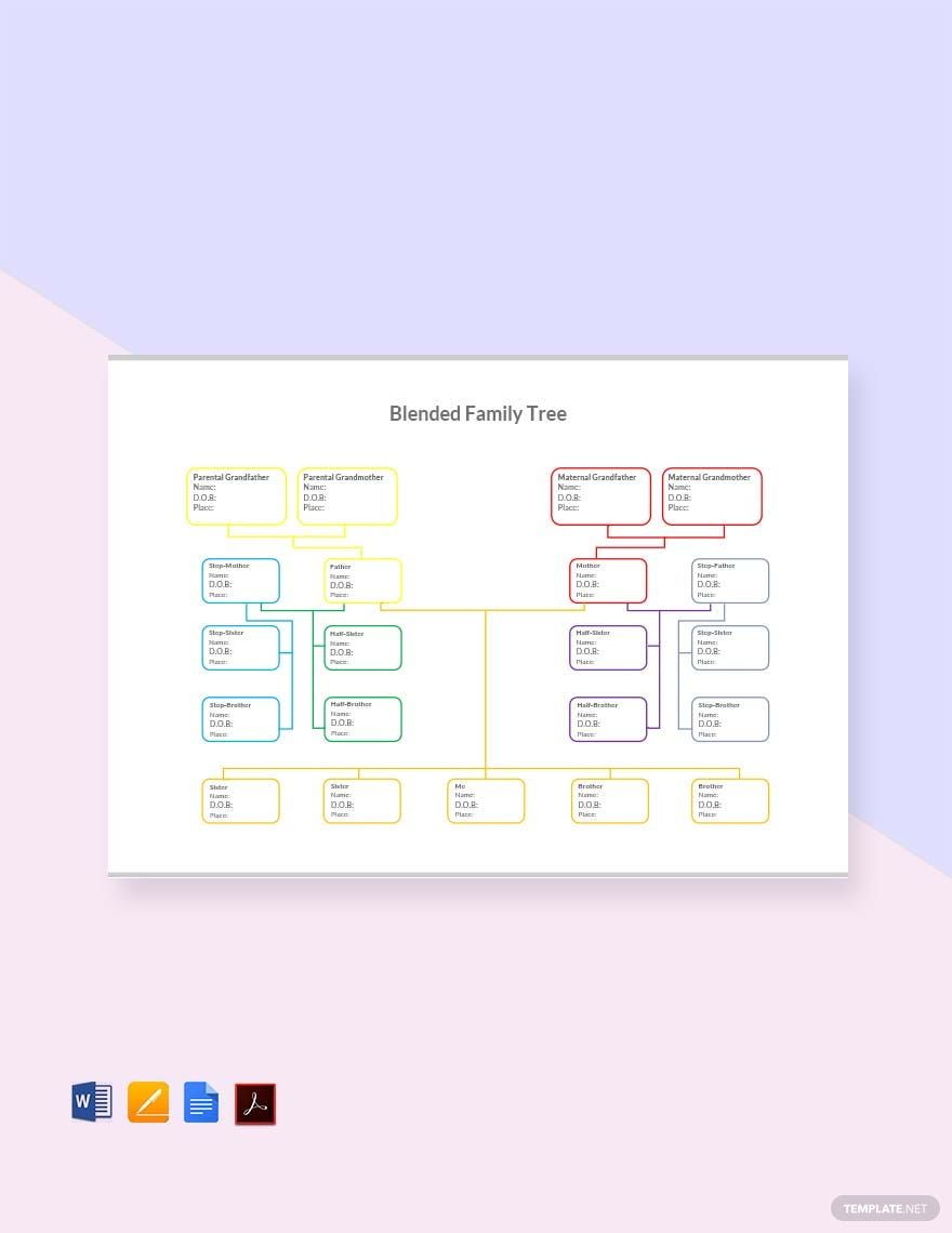 Blended Family Tree Template