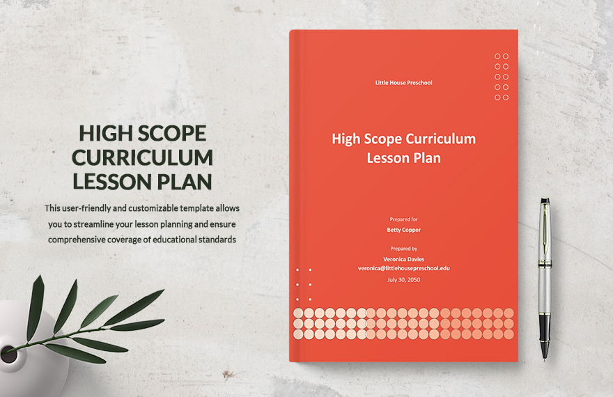 High Scope Curriculum Lesson Plan Template in Word, Google Docs, PDF, Apple Pages