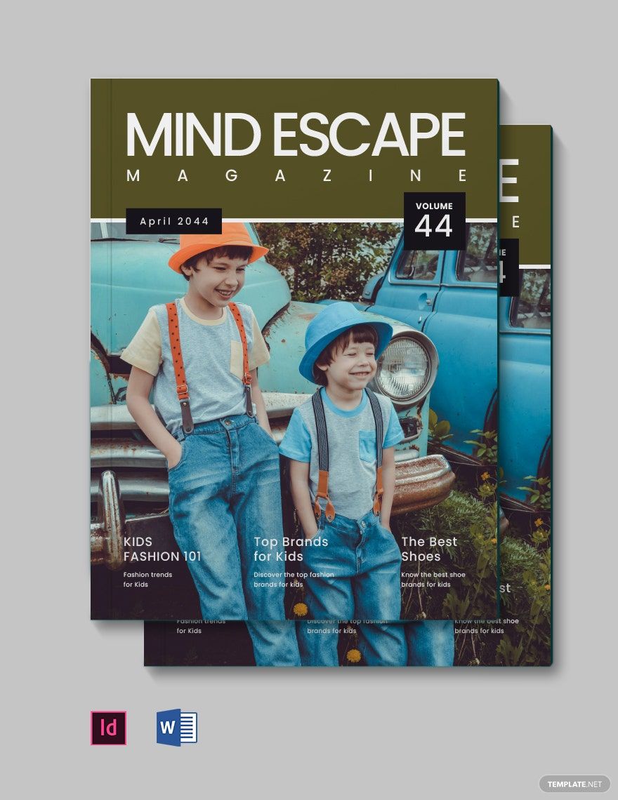 Kid Fashion Magazine Template