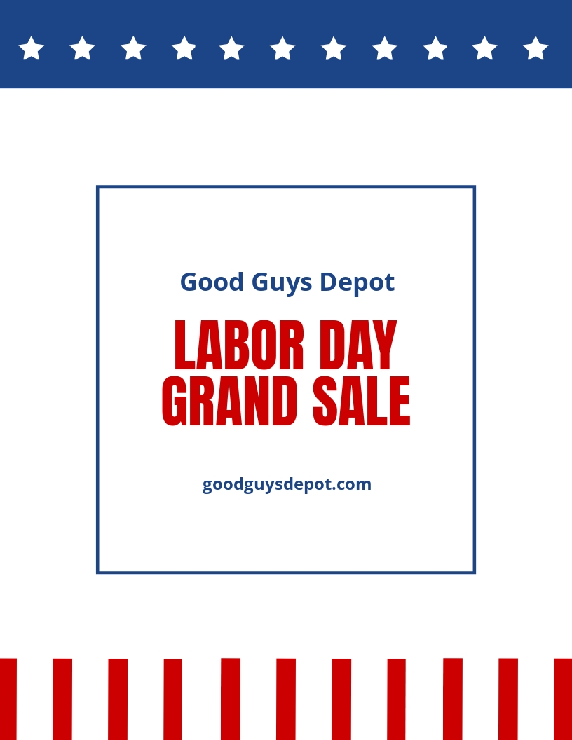 Labor Day Sale Flyer Template