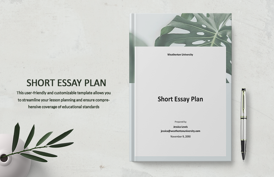 Short Essay Plan Template