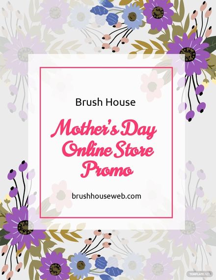 Mother's Day Online Promo Flyer Template