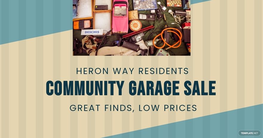 Community Garage Sale Facebook Post Template - Edit Online & Download