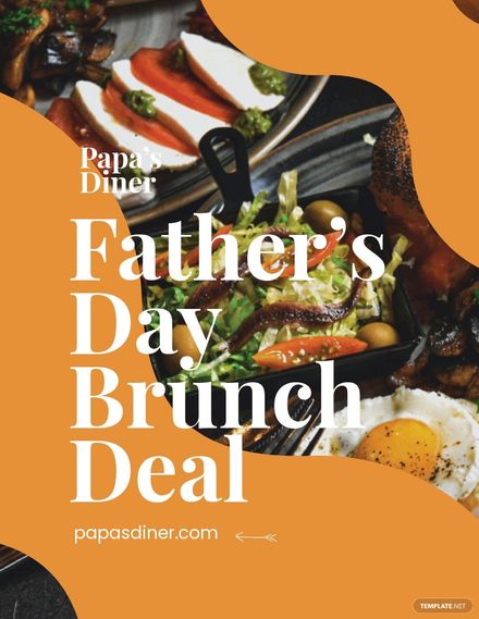 Father's Day Brunch Deal Flyer Template