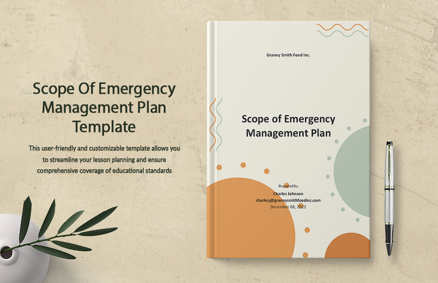 Scope Of Emergency Management Plan Template