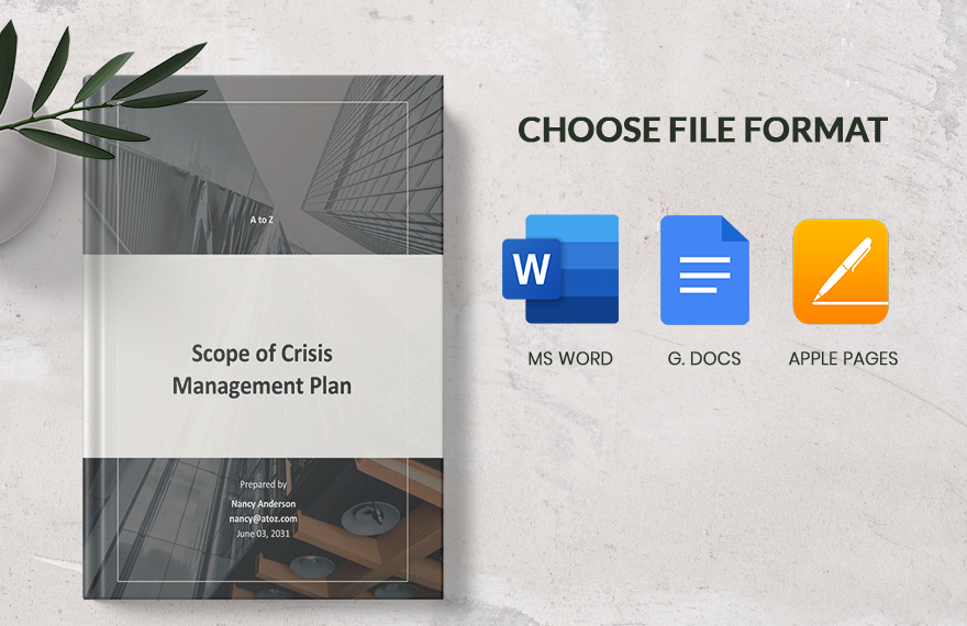 Scope of Crisis Management Plan Template