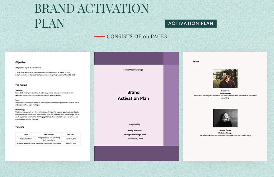 Simple Brand Activation Plan Template in Word, PDF, Google Docs, Pages - Download | Template.net