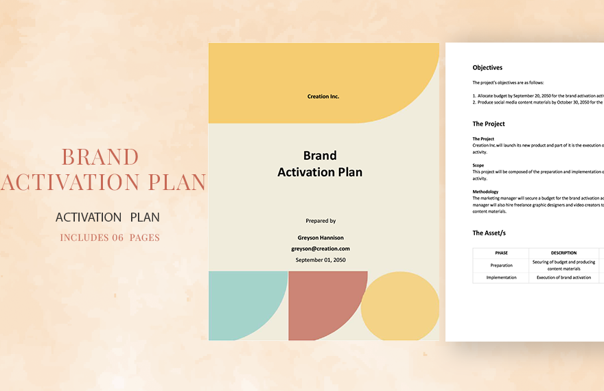 Brand Activation Plan Format Template in Word, PDF, Google Docs, Pages - Download | Template.net