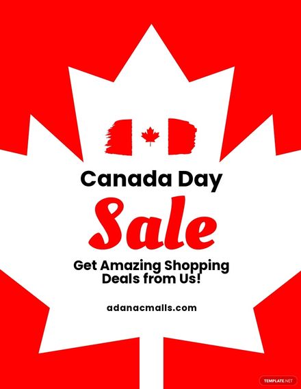 Canada Day Sale Flyer Template