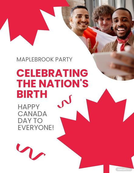 Canada Day Party Flyer Template