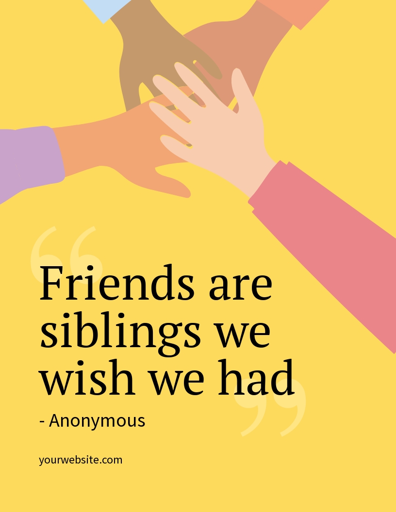 Friendship Day Quote Flyer Template