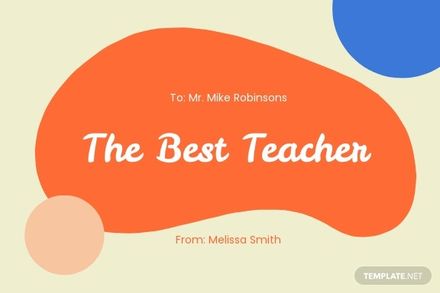 Sunday School Teacher Appreciation Card Template