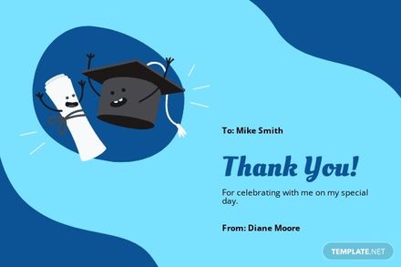 High School Graduation Thank You Card Template