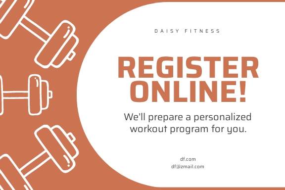 Online Workout Program Postcard Template