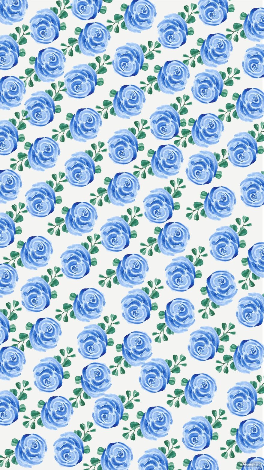 Seamless Blue Floral Background