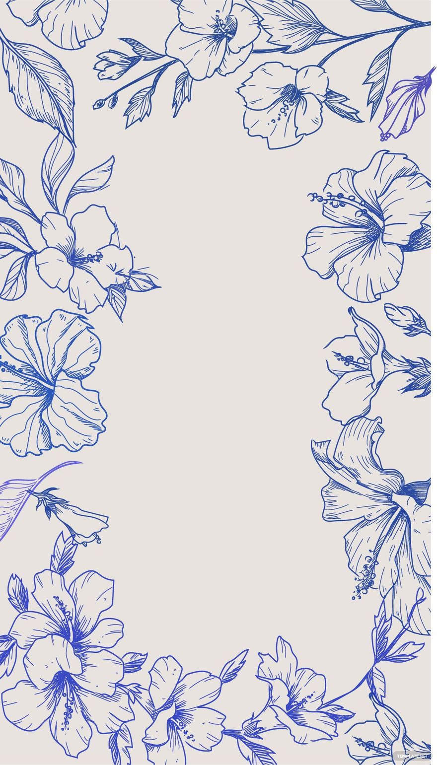 Vintage Blue Floral Background