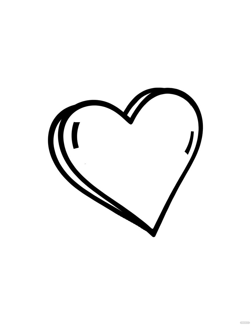 Heart Shape Drawing in Illustrator, PDF, SVG, JPG, EPS, PNG - Download | Template.net