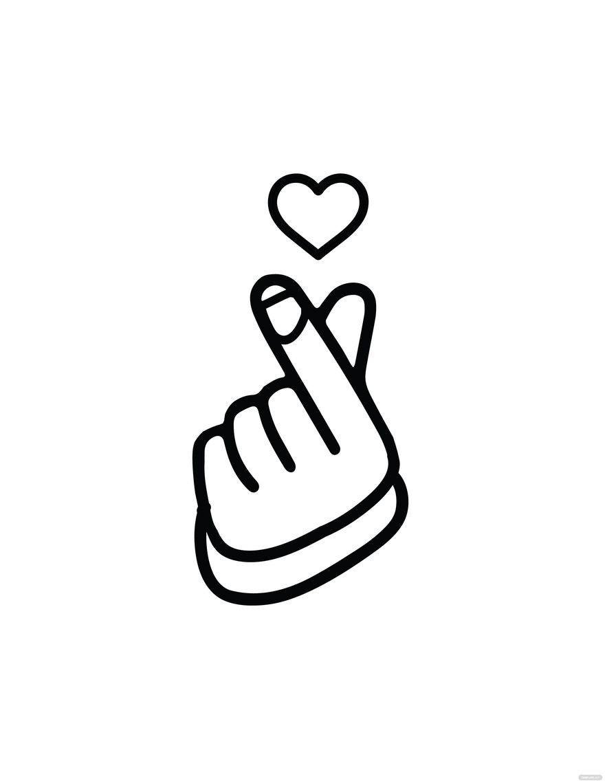 Hand Finger Heart Drawing in PDF, Illustrator, JPG, EPS, SVG, PNG - Download | Template.net