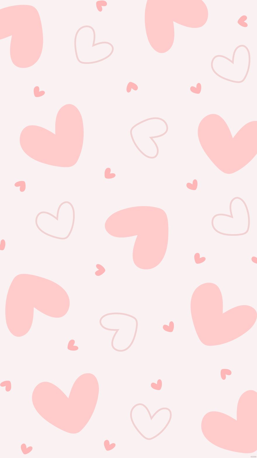 Hình nền siêu đẹp Pink background with heart Cho tin nhắn và thiết kế