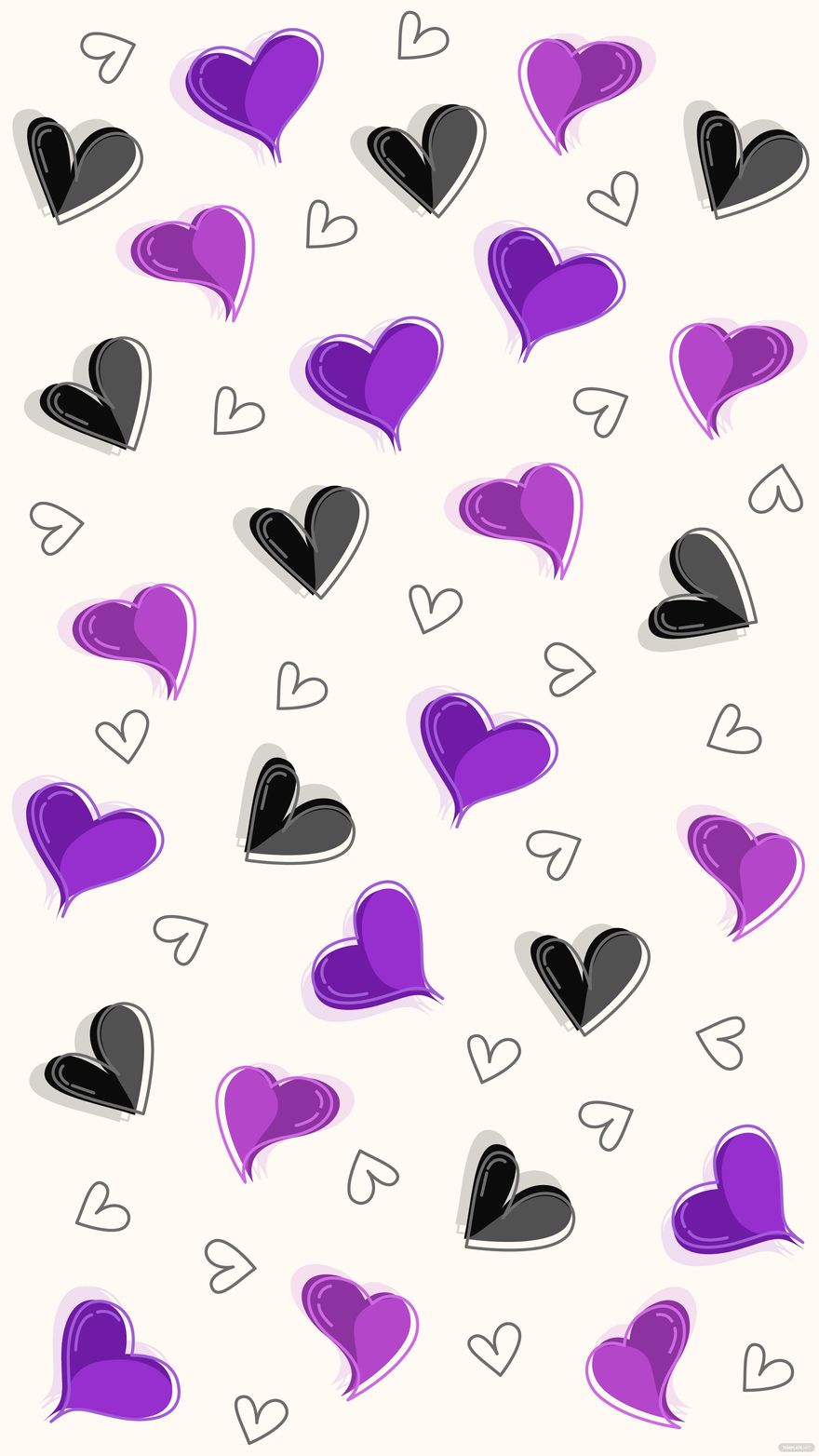 Free Black And Purple Heart Background - EPS, Illustrator, JPG ...