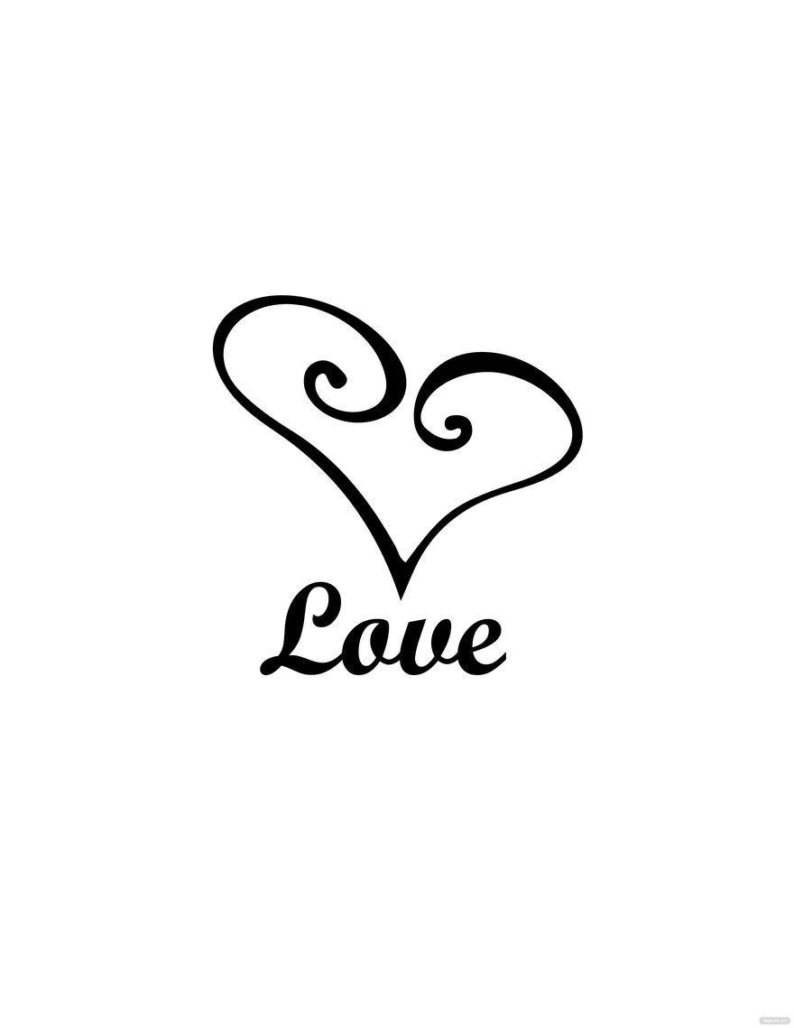 Love Heart Tattoo Drawing in Illustrator, PDF, JPG, EPS, SVG, PNG - Download | Template.net