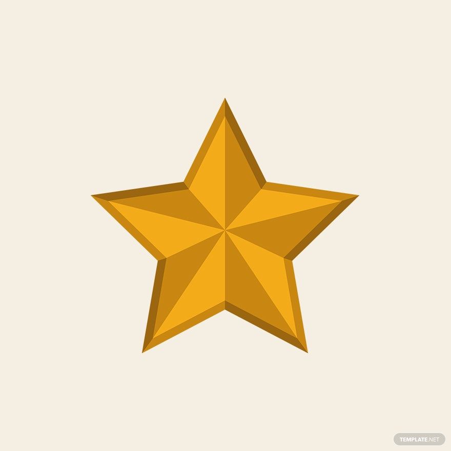 Embossed Star Vector