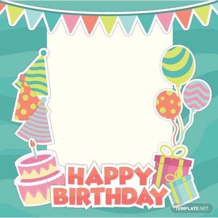 Happy Birthday Photo Frame Vector in Illustrator, SVG, JPG, EPS, PNG - Download | Template.net