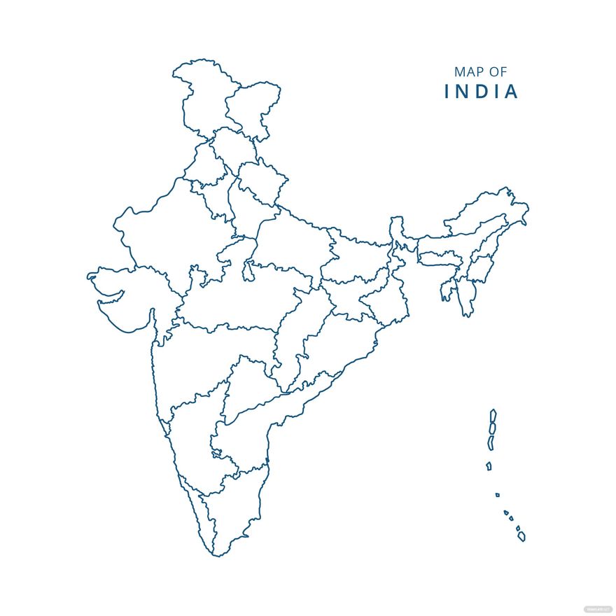 India Map Black And White - Sella Daniella