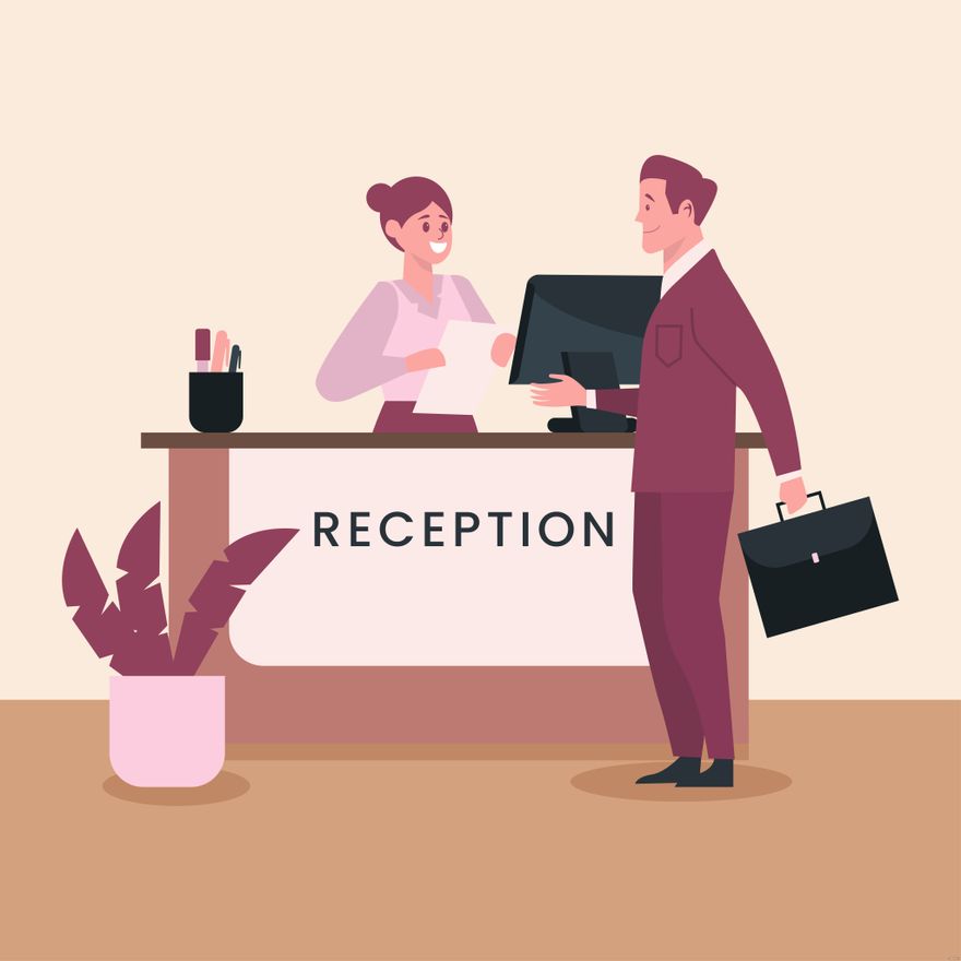 Office Reception Illustration