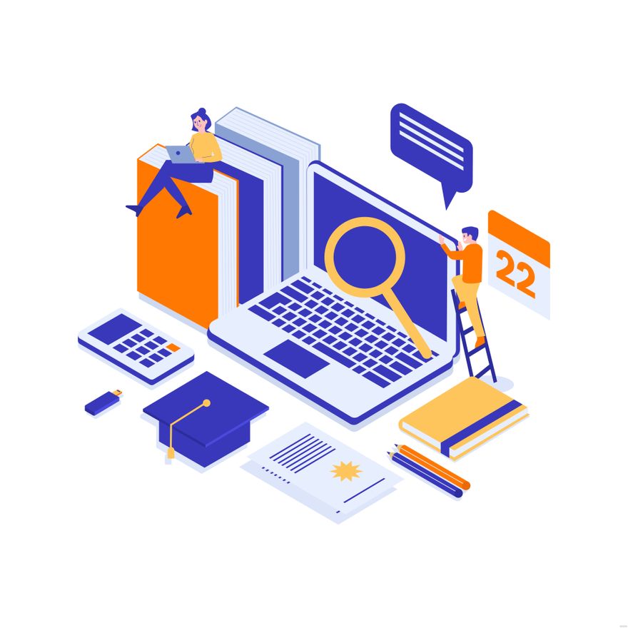 Isometric Education Illustration