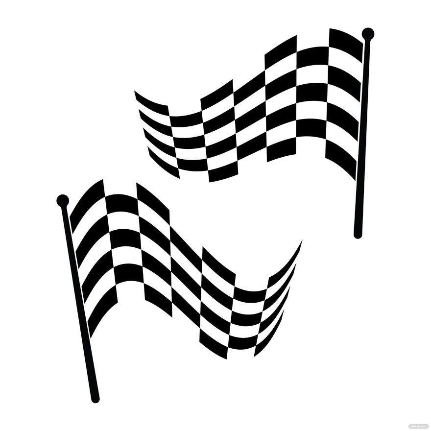 Waving Checkered Flag Vector