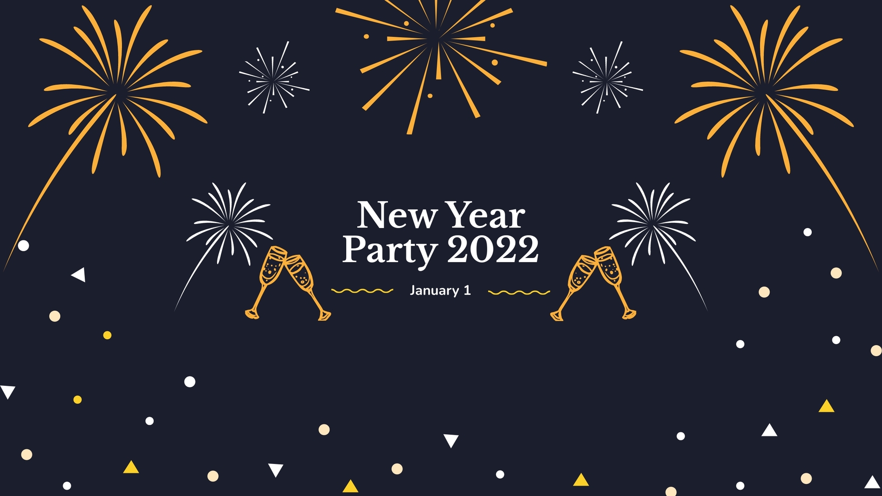 Free New Year Party Youtube Banner Template