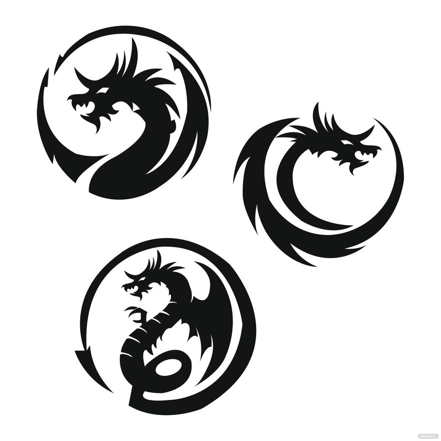 Circle Dragon Vector