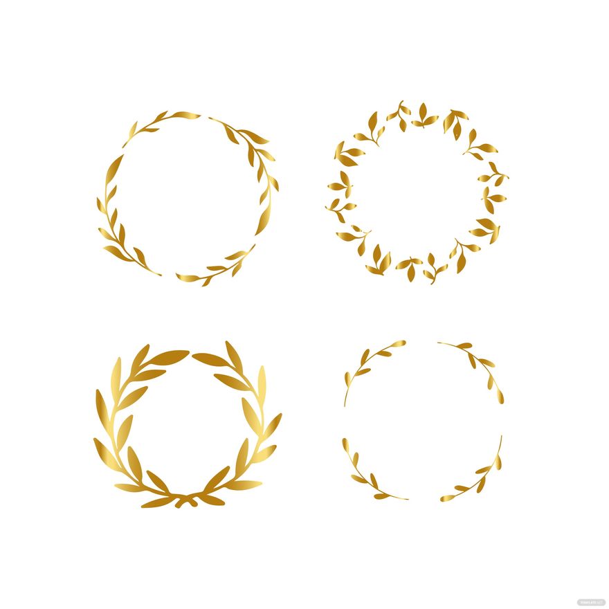 Gold Circle Frame Vector