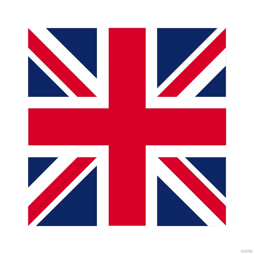 Square UK Flag Vector