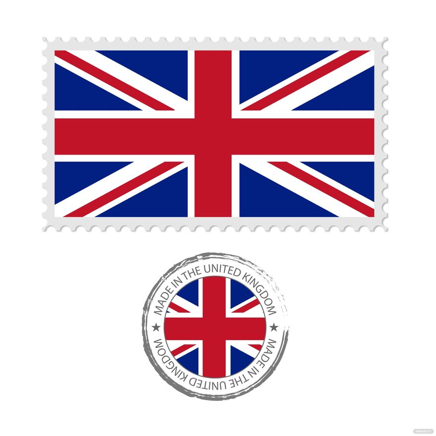 UK Flag Stamp Vector