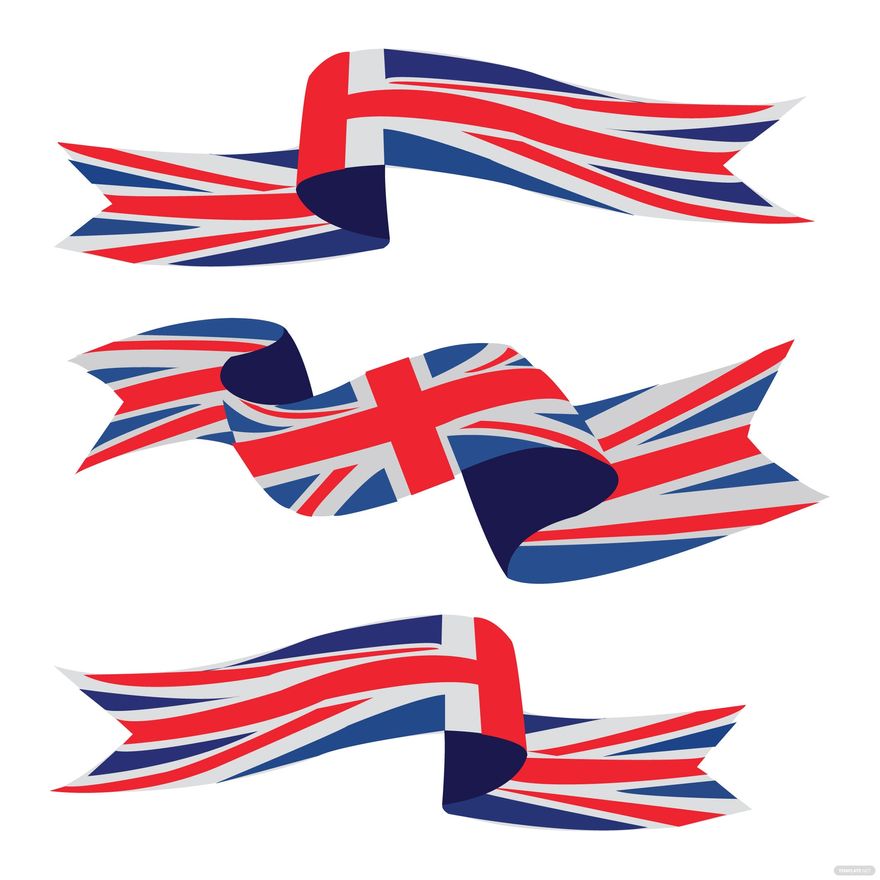 UK Flag Ribbon Vector